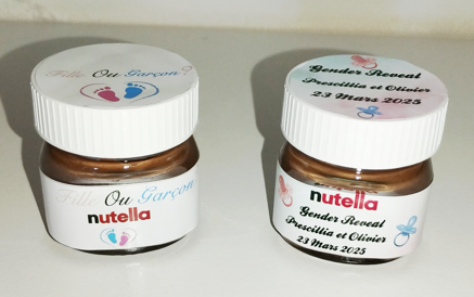 Mini pot de Nutella personnalisé (x2)