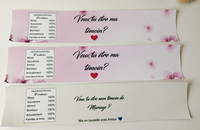 Etiquette grande bouteille (x2)
