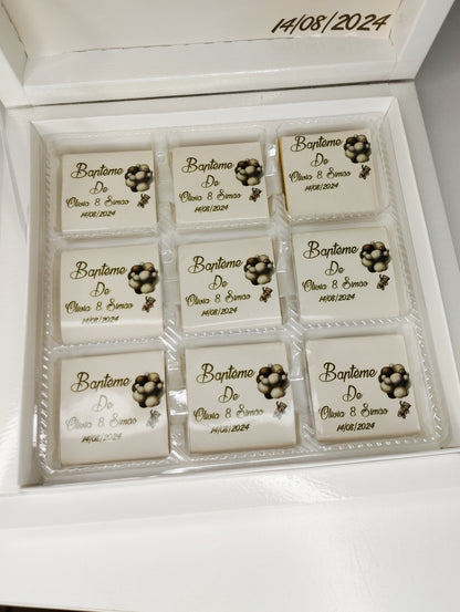 Boîte de 9 chocolats personnalisés