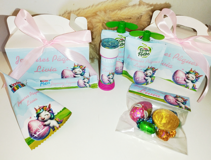 Box  de Pâques 100% personnalisée remplie gourmandises pour les enfants