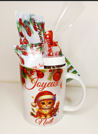 Mug gourmand de Noël personnalisée pour maître, maîtresse, nounou
