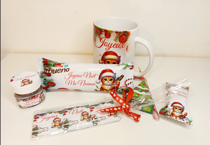 Mug gourmand de Noël personnalisée pour maître, maîtresse, nounou