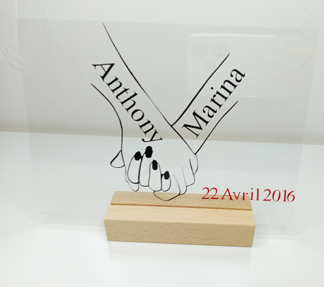 Plaque acrylique personnalisée 10x15 cm