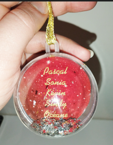 Boule de noël personnalisée