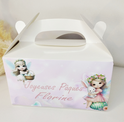 Box  de Pâques 100% personnalisée remplie gourmandises pour les enfants