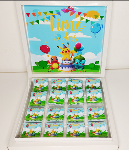 Boîte de 16 chocolats personnalisés