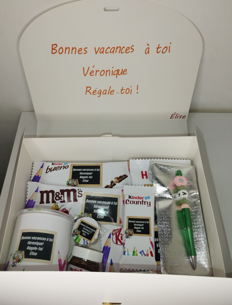 Box gourmande pour maître, maitresse,nounou- Cadeaux fin d'année personnalisée, cadeaux fin d'année école, box personnalisé, coffret cadeau