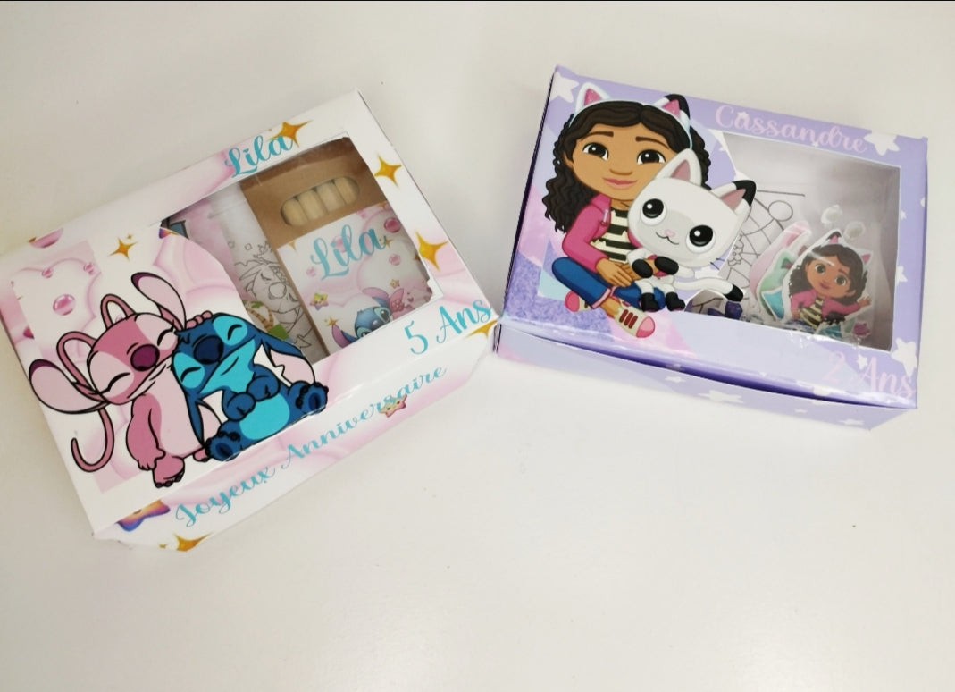 Mini boîte cadeau invité enfant