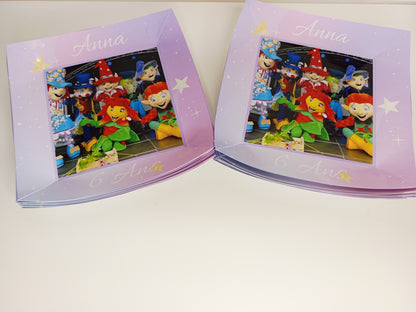 Assiette jetables personnalisées  pour anniversaire, baptême, mariage, EVJ,  assiette personnalisée, décoration de table,(thème au choix)