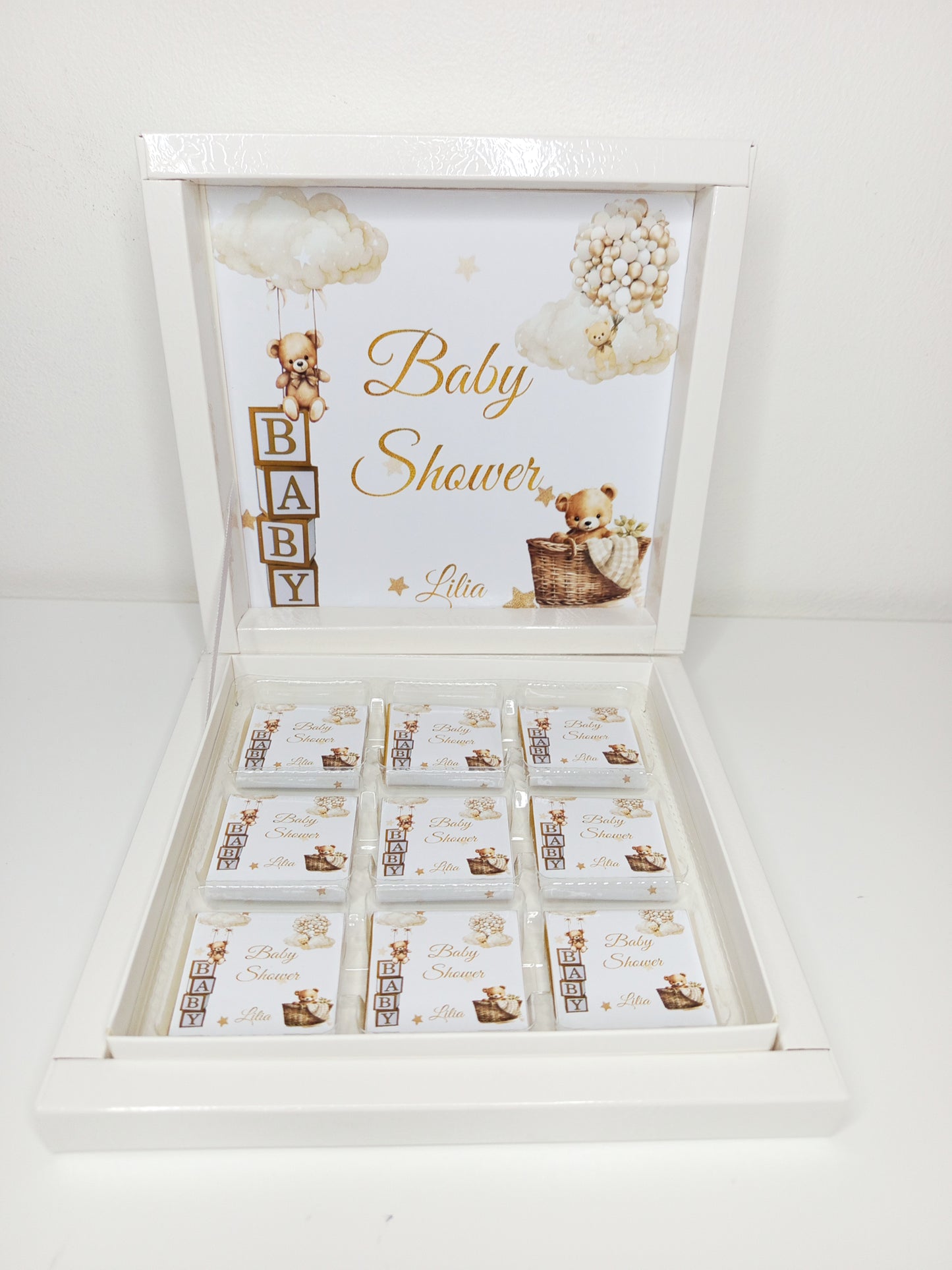 Boîte de 9 chocolats personnalisés