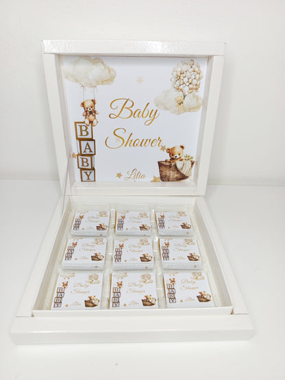 Boîte de 9 chocolats personnalisés