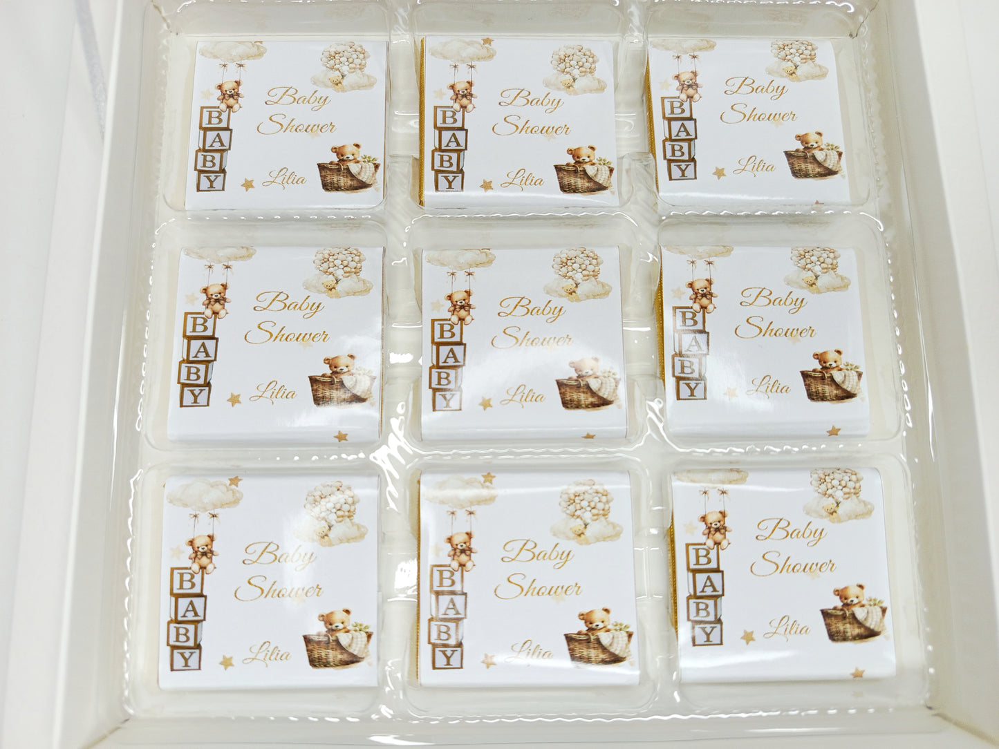 Boîte de 9 chocolats personnalisés