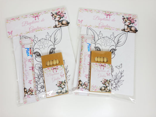 Petit kit coloriage et crayon de couleur avec confiserie