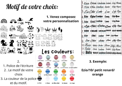 Attache tétine personnalisée