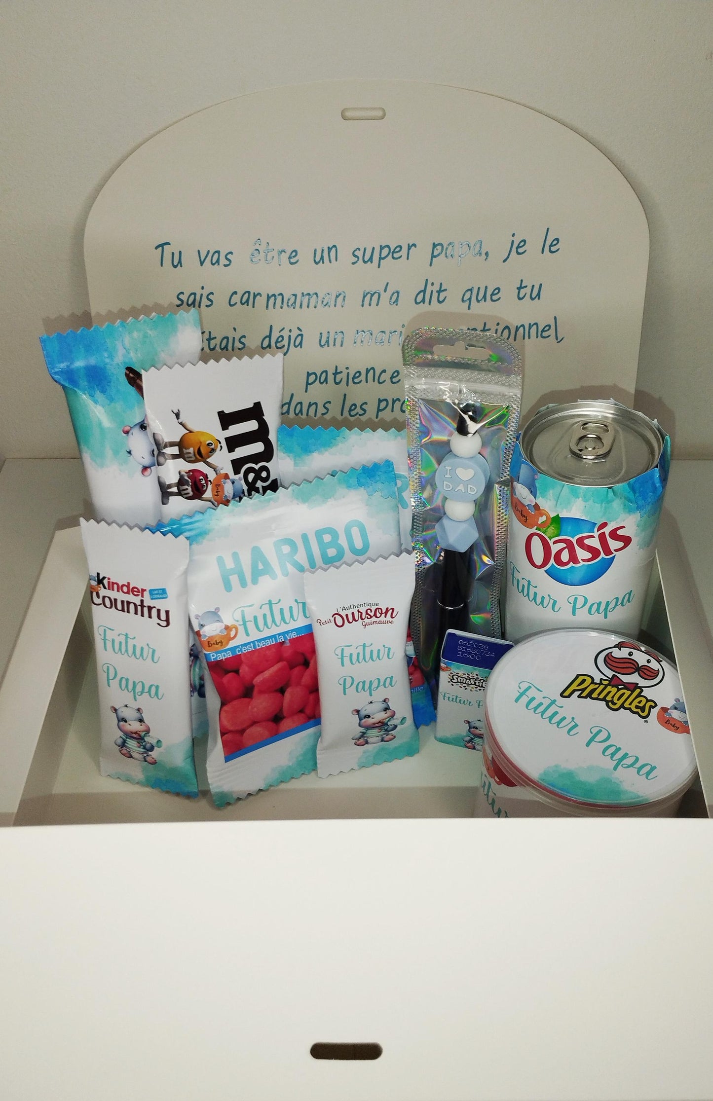 Box gourmand futur papa personnalisée à offrir,