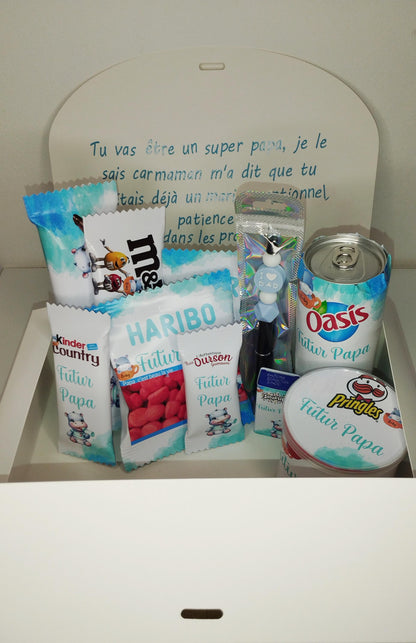 Box gourmand futur papa personnalisée à offrir,