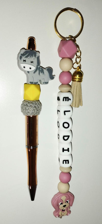 Kit Porte-clé + Stylo Personnalisé