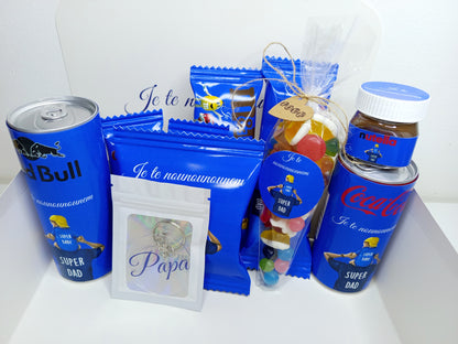 Box gourmande futur papa personnalisée