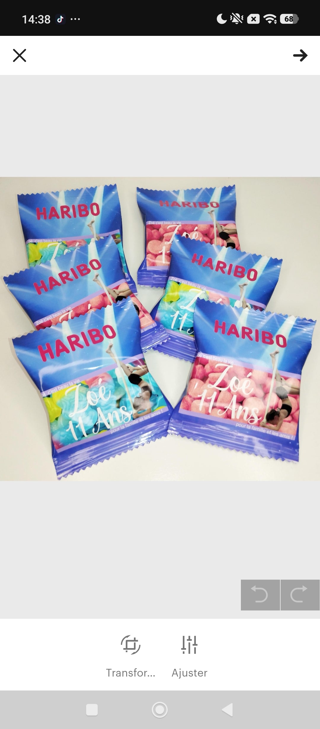 Mini sachet d'haribo personnalisé