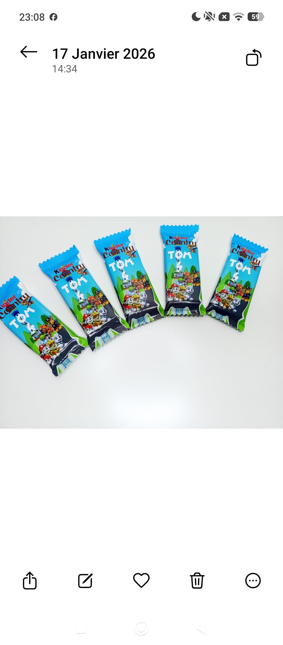 Kinder country personnalisé (x2)