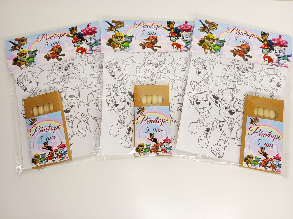Petit kit coloriage et crayon de couleur personnalisé