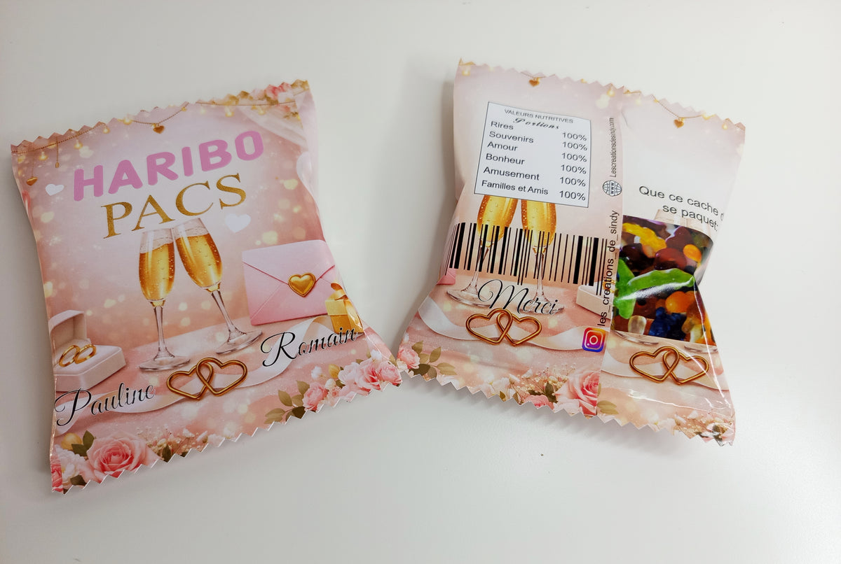 Mini sachet d'haribo personnalisé