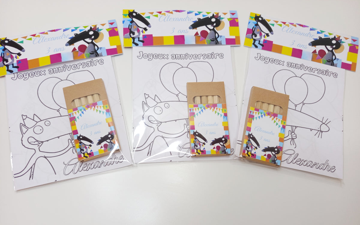Petit kit coloriage et crayon de couleur personnalisé