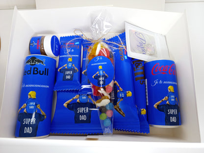 Box gourmande futur papa personnalisée