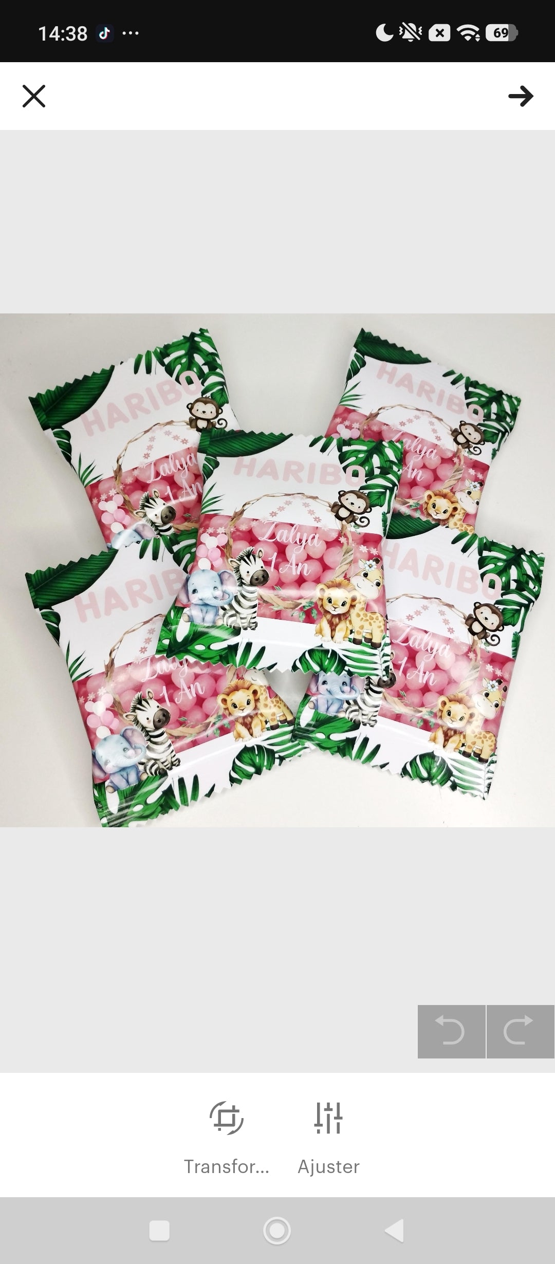 Mini sachet d'haribo personnalisé