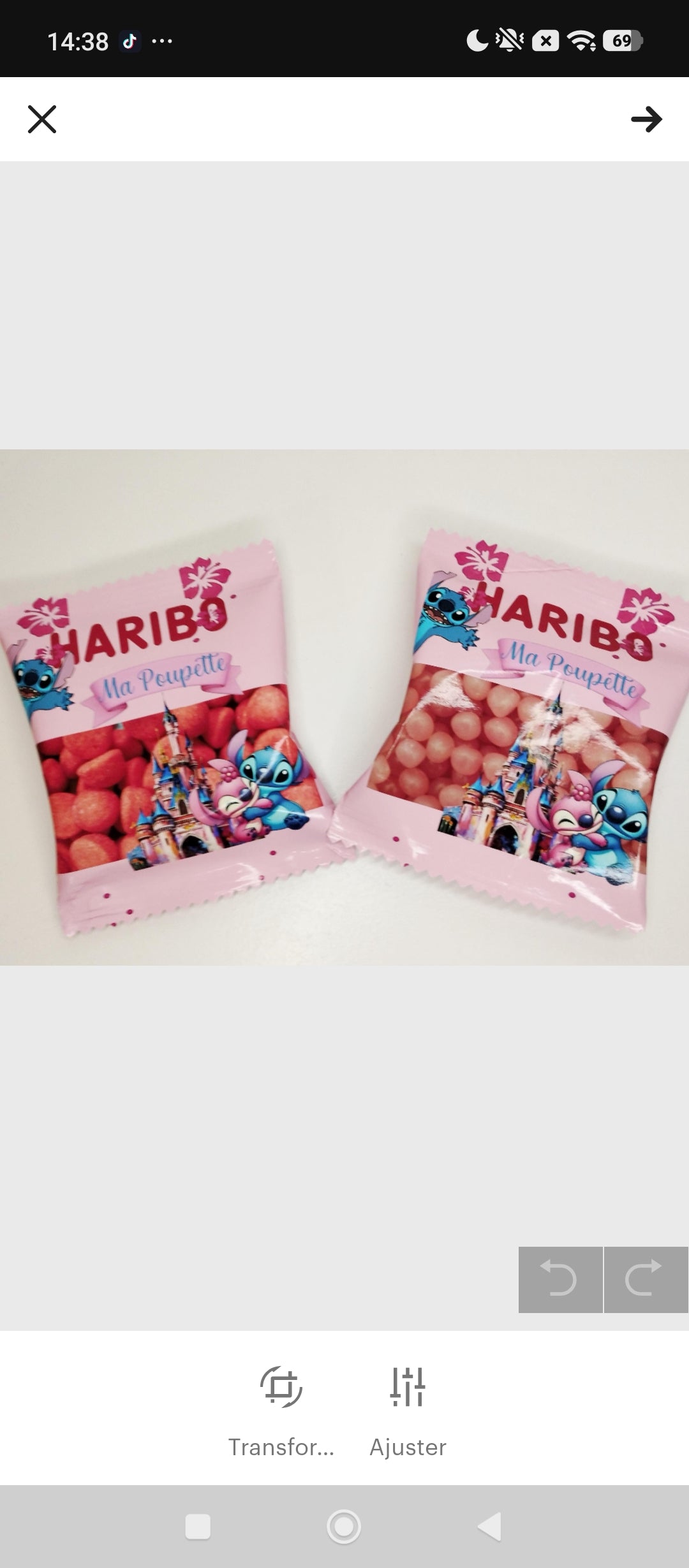 Mini sachet d'haribo personnalisé