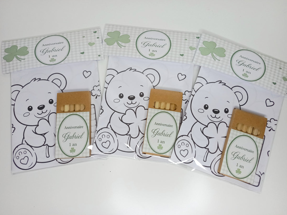 Petit kit coloriage et crayon de couleur personnalisé