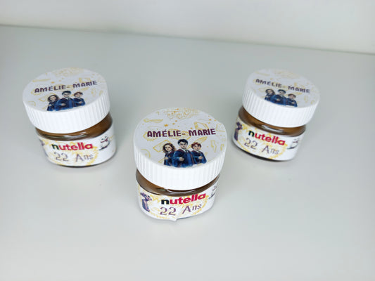 Mini pot de Nutella personnalisé (x2)