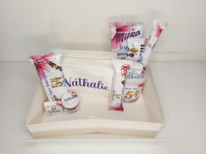 Box gourmande anniversaire personnalisée à offrir (X 10 articles),
