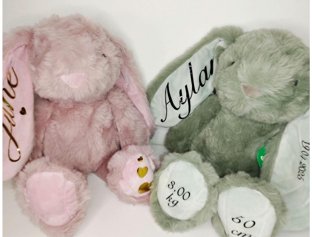 Peluche lapin personnalisée