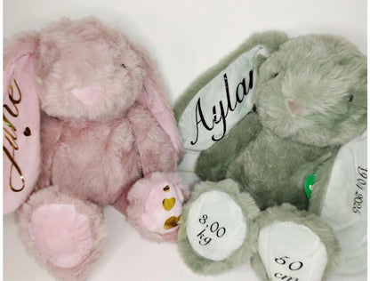 Peluche lapin personnalisée